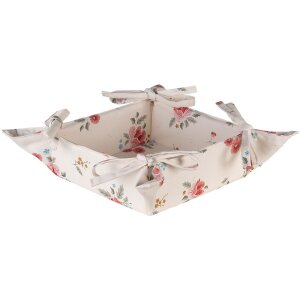 Clayre & Eef LRC47 Coș de pâine bej 35x35x8 cm