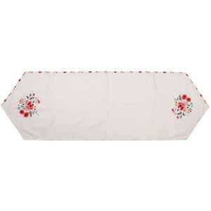 Clayre & Eef LRC65 Ruletă de masă bej 50x160 cm