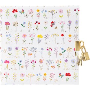 Goldbuch Tagebuch Small & Brave white mit Schloss...