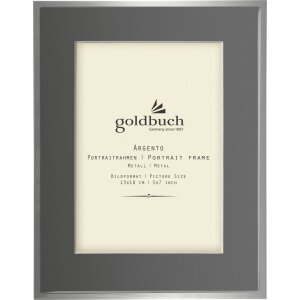 Goldbuch Metallrahmen Argento 13x18 cm Grau mit Passepartout