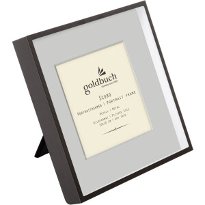 Cadru foto metalic Goldbuch Scuro negru cu passe-partout 10x10 cm