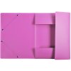 Exacompta Sammelmappe 3 Klappen Gummizug PP 400µ blickdicht A4 mit Rückenetikett