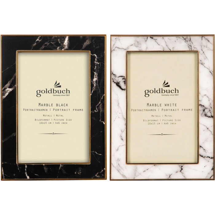 Cadru metalic pentru portret Goldbuch Marmură 10x15 cm și 13x18 cm