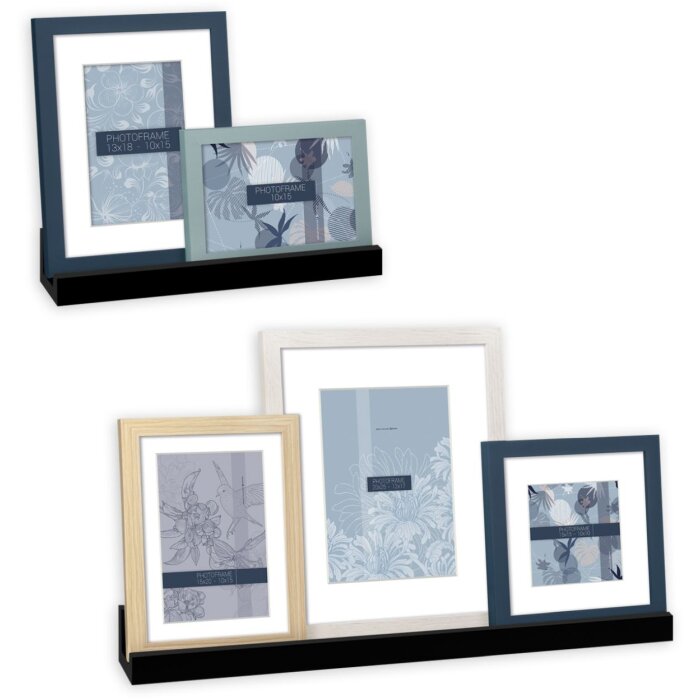 ZEP Bilderrahmen Regal Set Maratea 2 Regale 5 Rahmen