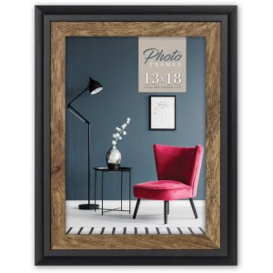 Ramă foto ZEP Enna neagră 30x40 cm, din MDF cu efect lemn...
