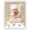 ZEP Baby-Fotorahmen Greta 10x15 cm Holzrahmen Hase Sterne Herzen