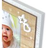 ZEP Baby-Fotorahmen Greta 10x15 cm Holzrahmen Hase Sterne Herzen