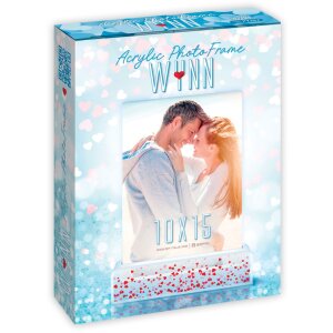 ZEP Glitter-Fotorahmen Wynn Herzen rot 10x15 cm