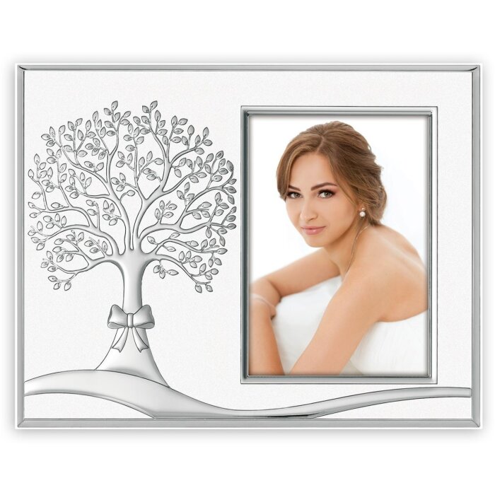 Ramă foto metalică pentru bebeluși Numana 10x15 cm, argintiu strălucitor