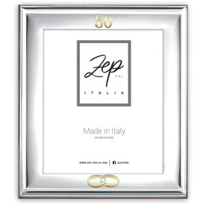 Rama foto metalică ZEP Noto 15x20 cm, argintiu strălucitor, 50 de ani