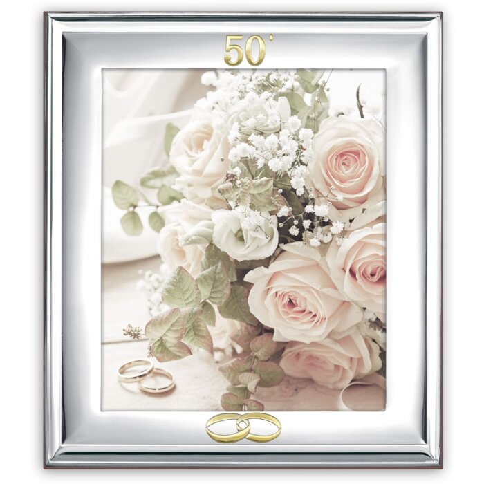 ZEP cadru metalic pentru portret Noto 20x25 cm argint lucios 50 de ani