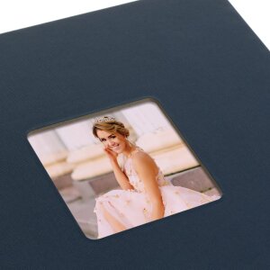 ZEP Spiralalbum Misty Blau 25x25 cm 50 schwarze Seiten