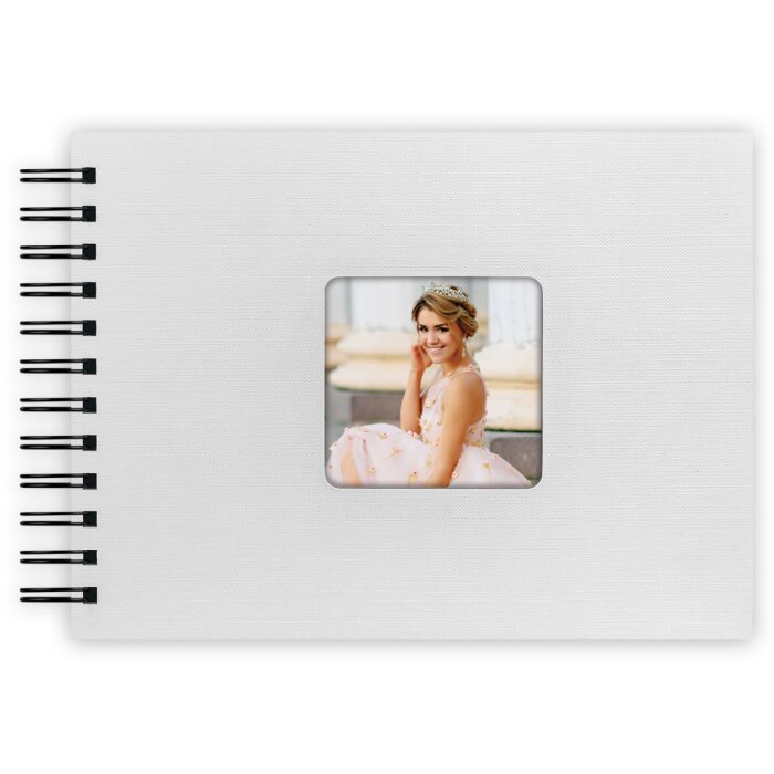 ZEP Spiralalbum Misty weiß 21x16 cm 50 schwarze Seiten