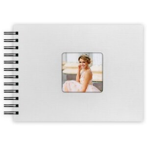 ZEP Spiralalbum Misty weiß 21x16 cm 50 schwarze Seiten