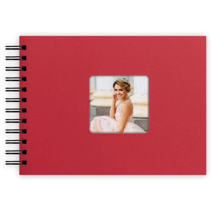 ZEP Spiralalbum Misty rot 21x16 cm 50 schwarze Seiten