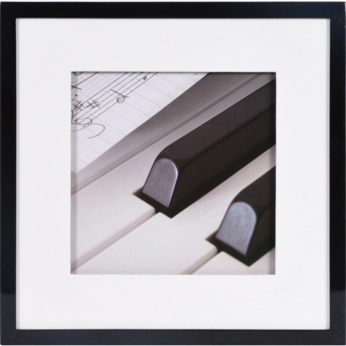 Henzo cadru din lemn Piano 40x40 cm negru cu passe-partout pentru 30x30 cm