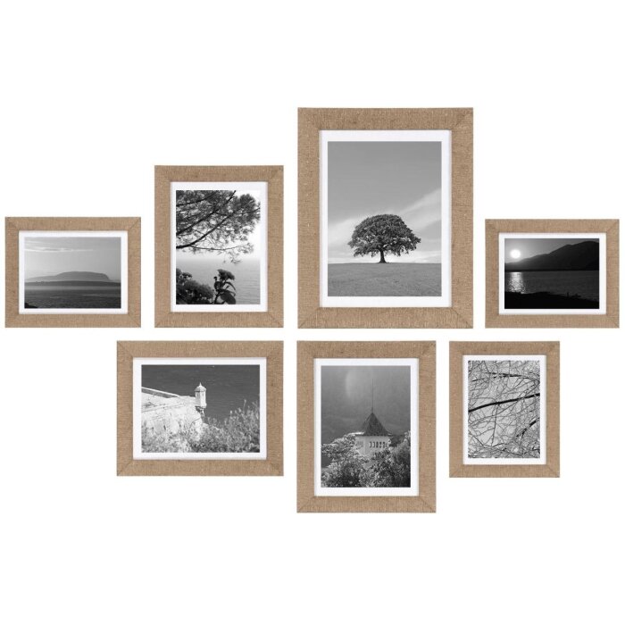 Set de rame foto Henzo Driftwood beige – 7 rame din lemn