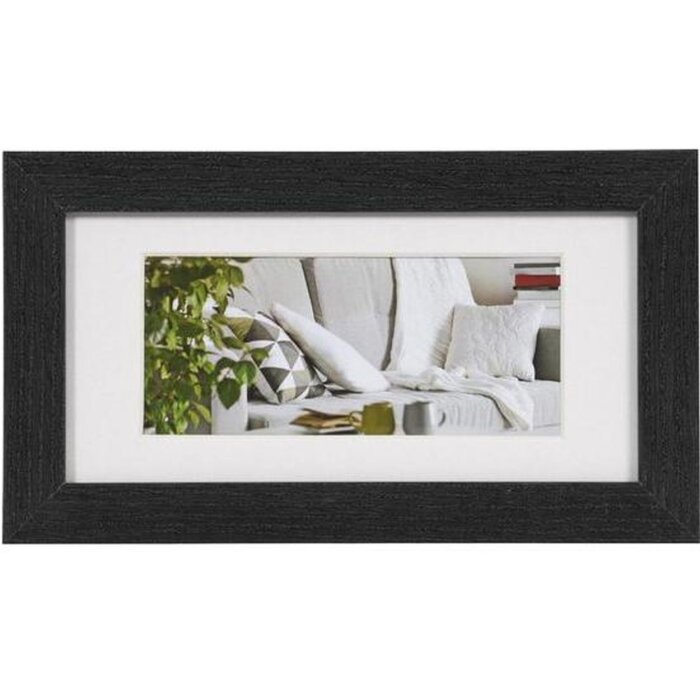 Henzo Picture Frame Modern 10x20 cm Negru Passepartout 7x15 cm
