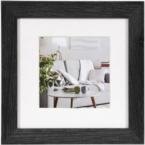 Rama foto Henzo Modern 15x15 cm negru cu passe-partout...