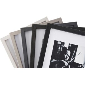 Henzo cadru din lemn Viola 50x50 cm negru cu sticlă normală passe-partout