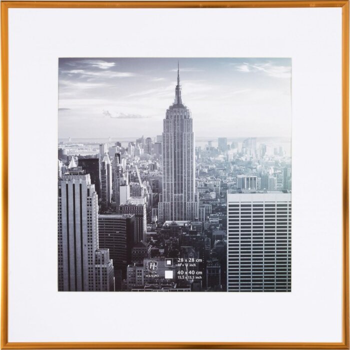 Rama foto din aluminiu Henzo Manhattan bronz 40x40 cm cu passepartout 30x30 cm