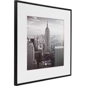 Cadru din aluminiu Henzo Manhattan negru 40x40 cm cu passe-partout 30x30 cm