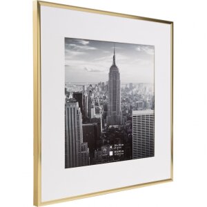 Cadru din aluminiu Henzo Manhattan auriu 40x40 cm cu passe-partout 30x30 cm