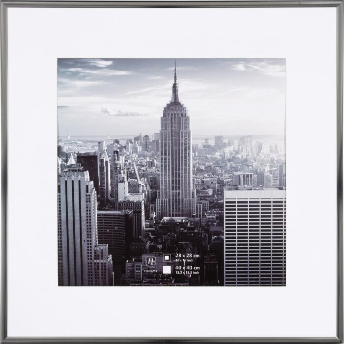 Rama din aluminiu Henzo gri Manhattan 40x40 cm cu passe-partout pentru 30x30 cm