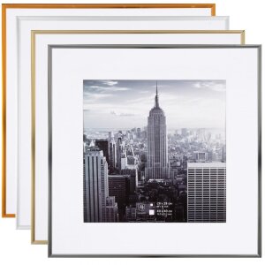 Rama din aluminiu Henzo gri Manhattan 40x40 cm cu passe-partout pentru 30x30 cm