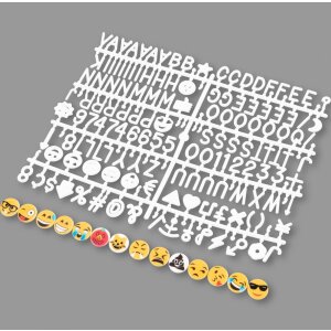 Henzo Letterboard 37,5x52,5 cm maro închis Litere din lemn de înaltă calitate Emojis