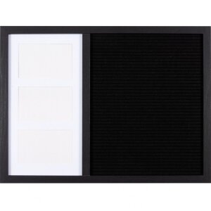 Henzo letterboard 37,5 x 52,5 cm negru cu suporturi foto