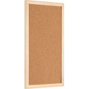 Henzo pinboard 30x49cm cadru din lemn suprafață de plută montare pe perete birou acasă școală