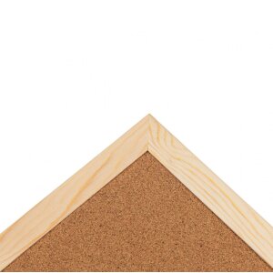 Henzo pin board plută naturală cadru din lemn 60x90 cm pentru birou bucătărie clasă