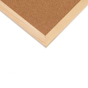 Henzo pin board plută naturală cadru din lemn 60x90 cm pentru birou bucătărie clasă