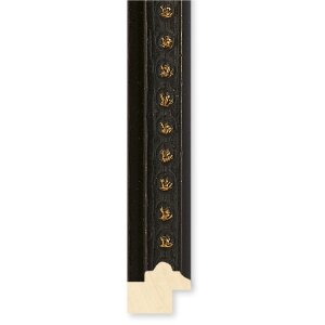 Rama foto Walther Baroc din lemn de elche negru 62x93 cm cu sticlă antireflectivă