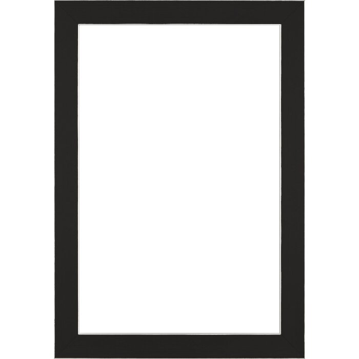 Ramă foto Walther Bilbao, 45x60 cm, negru, margine argintie, sticlă antireflex