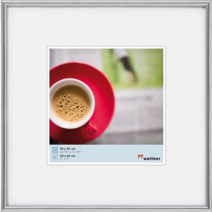 Walther Kunststoffrahmen GALERIA 30x30 cm silber Klarglas...