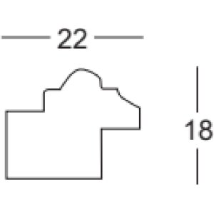 Rama foto Baroc Walther din lemn de elce argintiu 18x32 cm cu sticlă transparentă