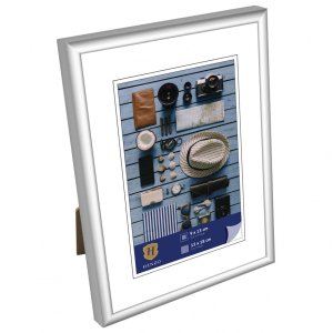 Kunststoffrahmen Napoli 13x18 cm silber