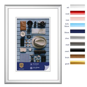 Kunststoffrahmen Napoli 13x18 cm silber