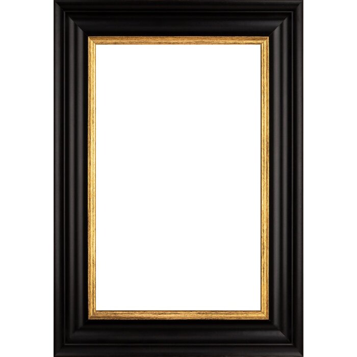 Ramă foto Walther Vigo 42x59,4 cm, neagră cu margine aurie și sticlă transparentă