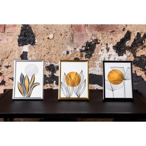 Henzo Bilderrahmen Napoli 20x30 cm schwarz Kunststoff Klarglas Aufsteller