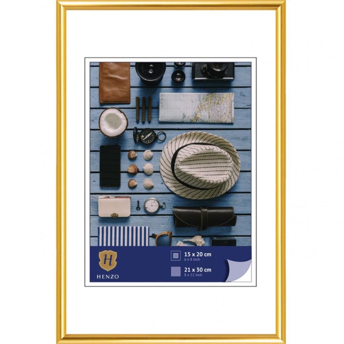 Henzo Napoli Kunststoffrahmen 21x29,7 cm gold DIN A4 Urkundenrahmen