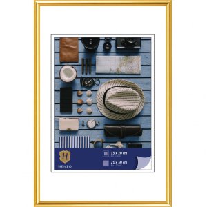 Henzo Napoli Kunststoffrahmen 21x29,7 cm gold DIN A4...