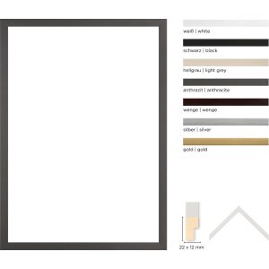 Walther Holzrahmen Sevilla 7x10 cm bis 70x100 cm 2 Glasarten