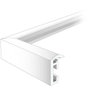 Henzo Kunststoffrahmen Napoli 30x45 cm silber Halbrundprofil Klarglas