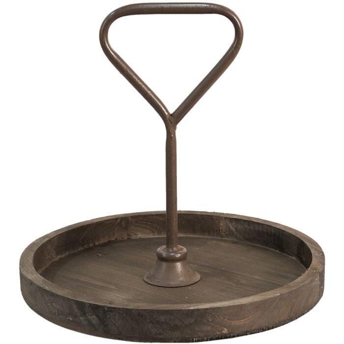 Etagere Clayre & Eef 64938, diametru 35x33 cm, lemn și oțel