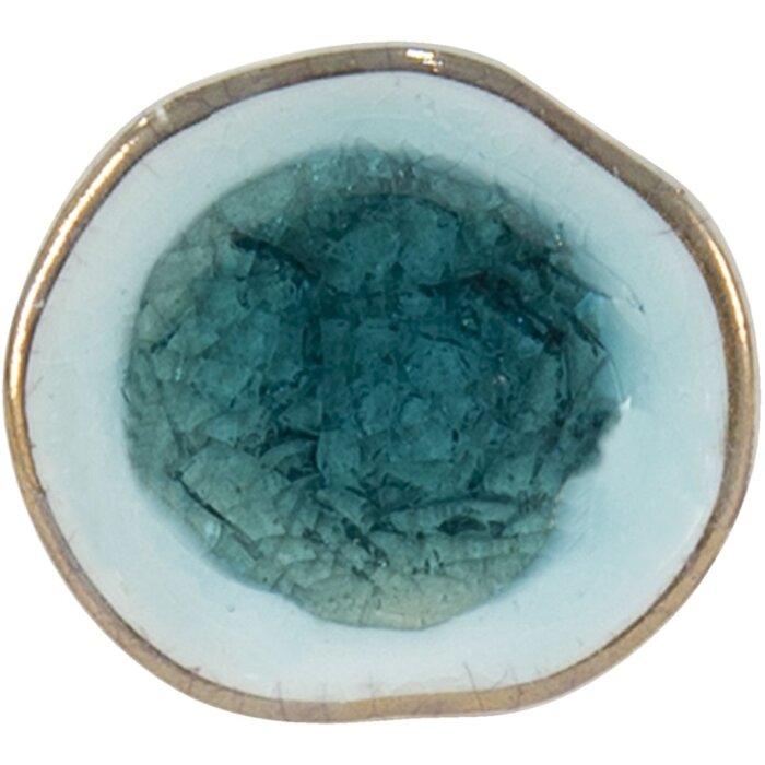 Buton de ușă Clayre & Eef Ø 4 cm, ceramica, albastru