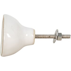 Clayre & Eef 65047 Türknopf Weiß 4x4x7 cm