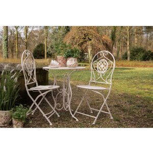 Clayre & Eef 6CE1409L Ghiveci de flori alb roz model...